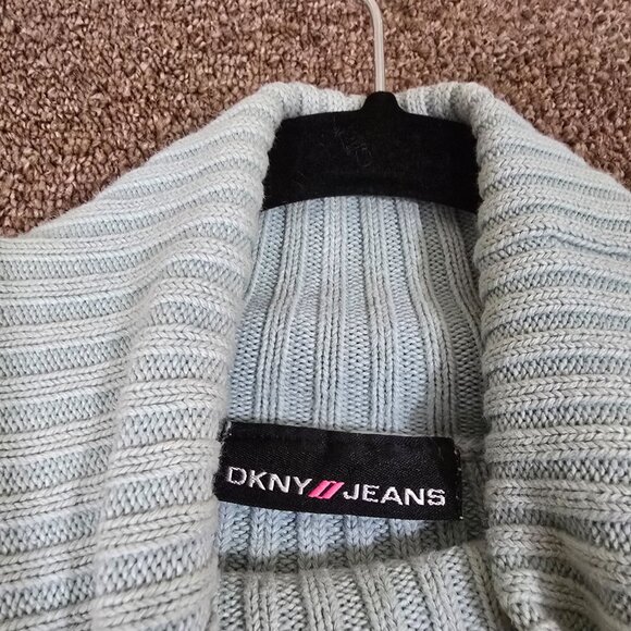 DKNY Jeans  Turtleneck Tie Up Sweater Sz L Pre-owned - Picture 5 of 6